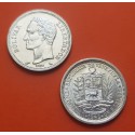 VENEZUELA 1 BOLIVAR 1965 SIMON BOLIVAR PLATA SC SILVER KM.37