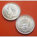 . 1 moneda SC- x VENEZUELA 1 BOLIVAR 1954 SIMON BOLIVAR y ESCUDO NACIONAL KM.37 silver coin