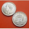 VENEZUELA 1 BOLIVAR 1954 SIMON BOLIVAR PLATA SC SILVER KM.37