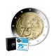 . 10000 Tirada @PROOF@ FRANCIA 2 EUROS 2021 UNICEF 75 ANIVER. UNA MONEDA PARA CADA NIÑO 1ª MONEDA ESTUCHE France euro coin