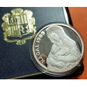 ANDORRA 20 DINERS 1989 CHRISTMAS MADDONA & CHILD VIRGEN CON NIÑO KM.26 MONEDA DE PLATA PROOF ESTUCHE OFICIAL