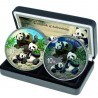 . Solo 500 MONEDAS @30/ ENERO Envío@ CHINA 10 YUAN 2025 OSO PANDA Edición NIGHT & DAY ESTUCHE CERTIFICADO PLATA Oz ONZA