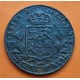 @ESCASA@ ESPAÑA REINA ISABEL II 25 CENTIMOS DE REAL 1856 Ceca de SEGOVIA KM.615.2 MONEDA DE COBRE MUY CIRCULADA