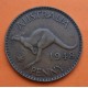 AUSTRALIA 1 PENIQUE 1948 REY JORGE VI y CANGURO Sin Leyenda IND:IMP KM.43 MONEDA DE BRONCE MBC+ 1 Penny