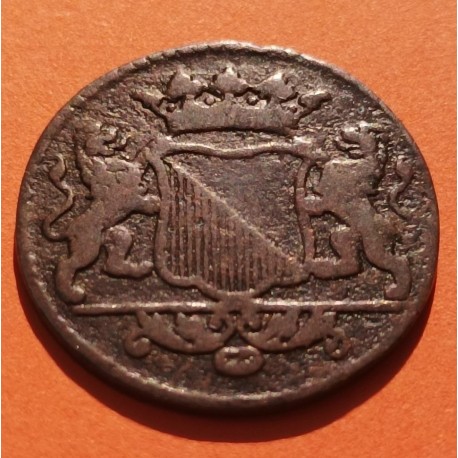 @RARA@ HOLANDA 1 DUIT 1740 ESTADO DE UTRECH PAISES BAJOS KM.91 MONEDA DE COBRE The Pays Netherlands