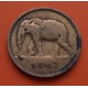 CONGO BELGA 2 FRANCOS 1947 ELEFANTE KM.28 @manchas@MONEDA DE LATON MUY CIRCULADA Belgisch Congo 2 Francs