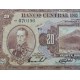 @ESCASO@ BOLIVIA 20 BOLIVIANOS 1928 LEY 20 DE JULIO SIMON BOLIVAR Serie 070196 Pick 122.A BILLETE MUY CIRCULADO