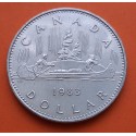 CANADA 1 DOLAR 1983 INDIOS CANOA KM*120.1 NICKEL SC $1 Dollar