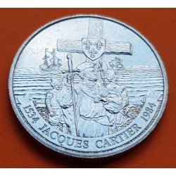 CANADA 1 DOLAR 1984 JACQUES CARTIER CRUZ y BARCO KM.141 MONEDA DE NICKEL EBC $1 Dollar