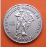 CUBA 1 PESO 1986 XIII CAMPEONATO MUNDIAL DE FUTBOL EN MEXICO KM.184 MONEDA DE NICKEL SC- caribbean coin