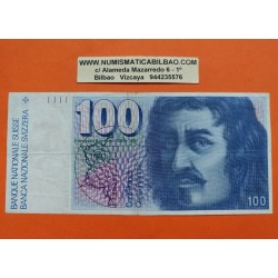 @PVP NUEVO 600€@ SUIZA 100 FRANCOS 1975 FRANCESCO BORROMINI Pick 57.A.48 Firmas BG-LS BILLETE MBC- Switzerland