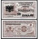 @RARO@ KOSOVO 50 DINARE 1999 BANKA PROVIZIORE Prishtina Pick 3 TEXTO EN TINTA sobre billete SC de MACEDONIA UNC BANKNOTE