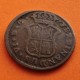 @RARA@ PRINCIPADO DE CATALUÑA Rey FERNANDO VI 1 ARDITE 1755 CATALONIA Ceca de SEGOVIA MONEDA DE COBRE España