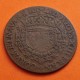 . FRANCIA y REINO DE NAVARRA JETON 1622 aprox. REY LOUIS XIII y ESCUDOS Ceca Nuremberg MONEDA DE COBRE Token