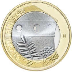 FINLANDIA 5 EUROS 2013 Provincia de SAVONIA - ARCO y FLECHAS moneda nº 22 SC MONEDA BIMETALICA Finnland