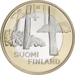 5 EUROS 2013 FINLANDIA Nº 19 SATAKUNTA BOSQUE BIMETALICA SC