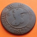 . REINO DE MALLORCA Rey FERNANDO VII 12 DINEROS 1812 BALEARIUM CAL.1594 MONEDA DE COBRE España Spain