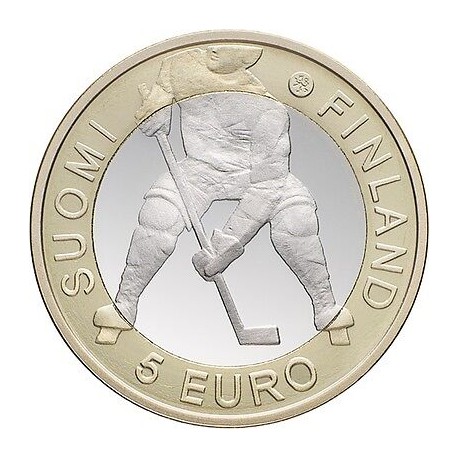 FINLANDIA 5 EUROS 2012 CAMPEONATO HOCKEY Nº 11 MONEDA BIMETALICA SC Finnland euro coin