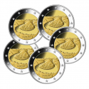 . 1 aaacoin @ENVÍO HOY@ ALEMANIA 2 EUROS 2025 A+D+F+G+J SAARLAND 5 MONEDAS CONMEMORATIVAS SC Germany 2€