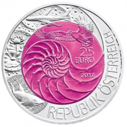 . AUSTRIA 25 EUROS 2012 BIONIK PLATA NIOBIO SILVER NIOB