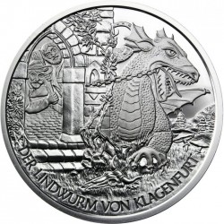 AUSTRIA 10 EUROS 2011 KLAGENFURT DRAGON PLATA SC SILVER