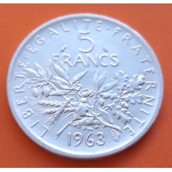 FRANCIA 5 FRANCOS 1963 SEMBRADORA SEMEUSE KM.926 MONEDA DE PLATA EBC France 5 Francs silver R/3