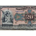 . @PVP NUEVO 350€@ MEXICO 20 PESOS 1915 Época de ZAPATA GOBIERNO CONSTITUCIONALISTA Pick B-651337 S.687.A BILLETE CIRCULADO