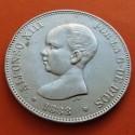 ESPAÑA 5 PESETAS 1888 * 18 88 MPM REY ALFONSO XIII KM.689 MONEDA DE PLATA (DURO) Spain silver R/1