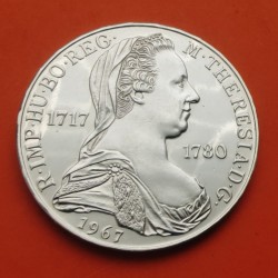 AUSTRIA 25 SCHILLINGS 1967 MARIA THERESA 250 ANIVERSARIO KM.2901 MONEDA DE PLATA @PROOF@ Osterreich silver