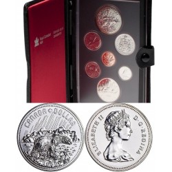 CANADA SET PRESTIGE 1980 PLATA 1 DOLAR OSO SILVER DOLLAR