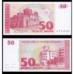 . MACEDONIA 10 DINARA 1996 GALLO Pick 14 SC Dinari Denar