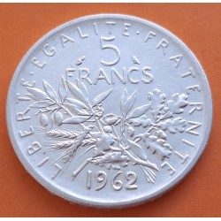 FRANCIA 5 FRANCOS 1962 SEMBRADORA SEMEUSE KM.926 MONEDA DE PLATA EBC France 5 Francs silver R/2