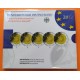 . 5 monedas CARTERA OFICIAL x ALEMANIA 2 EUROS 2012 A+D+F+G+J X ANIVERSARIO DEL EURO SC CONMEMORATIVAS BIMETALICA Germany BRD