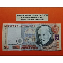 @PVP NUEVO 38€@ PERU 20 NUEVOS SOLES 2006 RAUL BORRAS y PALACIO DE LA TORRE Pick 176.C BILLETE EBC-