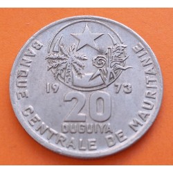 MAURITANIA 20 OUGUIYA 1973 ESPIGAS KM.5 MONEDA DE NICKEL MBC Banque Centrale De Mauritanie Africa R/2