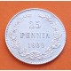 . OCUPACIÓN de RUSIA - FINLANDIA 25 PENNIA 1909 L GRAN PRÍNCIPE NICOLAS II KM.15 MONEDA DE PLATA MBC++ Finnland