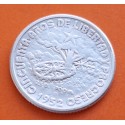 CUBA 10 CENTAVOS 1952 BANDERA y ARBOL 50 AÑOS DE LIBERTAD y PROGRESO KM.23 MONEDA DE PLATA MBC silver coin R/1