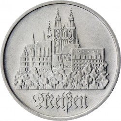 ALEMANIA DEMOCRATICA 5 MARCOS 1972 A PALACIO EN CIUDAD DE MEIBEN KM.37 MONEDA DE NICKEL SC- Germany DDR RDA 5 Marks