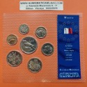 . 7 monedas x MALTA 1+2+5+10+25+50 CENTIMOS 1998 a 2002 + 1 LIBRA 2000 ANIMALES en Blister SC PRE-EURO COINS