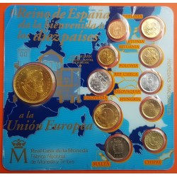 CARTERA FNMT 2004 EL REINO DE ESPAÑA DA LA BIENVENIDA A LOS 10 PAISES A LA UNION EUROPEA + MEDALLA CARLOS V