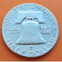 ESTADOS UNIDOS 1/2 DOLAR 1958 P BENJAMIN FRANKLIN KM.163 MONEDA DE PLATA MBC Half Dollar silver R/3