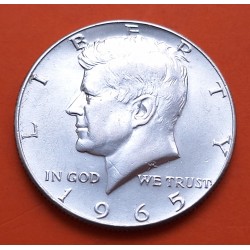 ESTADOS UNIDOS 1/2 DOLAR 1965 P KENNEDY KM.202A MONEDA DE PLATA SC- Half Dollar SILVER USA R/2