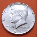 ESTADOS UNIDOS 1/2 DOLAR 1966 P KENNEDY KM.202A MONEDA DE PLATA EBC/SC- USA Half Dollar Silver R/2