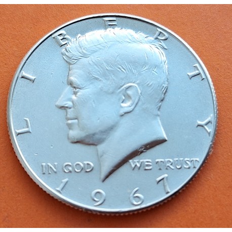 ESTADOS UNIDOS 1/2 DOLAR 1967 P KENNEDY KM.202A MONEDA DE PLATA EBC/SC- USA Half Dollar Silver R/4