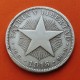 @ESCASA@ CUBA 40 CENTAVOS 1915 ESTRELLA PATRIA y LIBERTAD KM.14 MONEDA DE PLATA MUY CIRCULADA Caribe silver