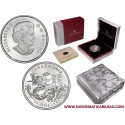 1 ONZA x CANADA 15 DOLARES 2012 AÑO DEL DRAGON Serie Lunar MONEDA DE PLATA ESTUCHE PROOF ESTUCHE y CERTIFICADO