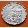 @PRECIOSA@ ESPAÑA 1 PESETA 1933 * 3 4 DAMA SENTADA KM.750 MONEDA DE PLATA DE LA REPUBLICA ESPAÑOLA Spain silver R/5