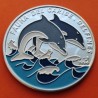 . Tirada 7.000 x CUBA 10 PESOS 1994 DELFINES SALTANDO KM.499 MONEDA DE PLATA PROOF @COLORES@