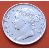 @RARA@ ESTRECHOS MALAYOS 20 CENTIMOS 1896 REINA VICTORIA QUEEN KM.12 MONEDA DE PLATA MBC+ Straits Settlements 20 Cents