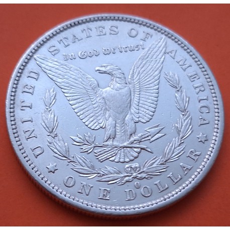 @RARA@ ESTADOS UNIDOS 1 DOLAR 1879 O MORGAN KM.110 MONEDA DE PLATA USA Silver $1 Dollar Coin R/4